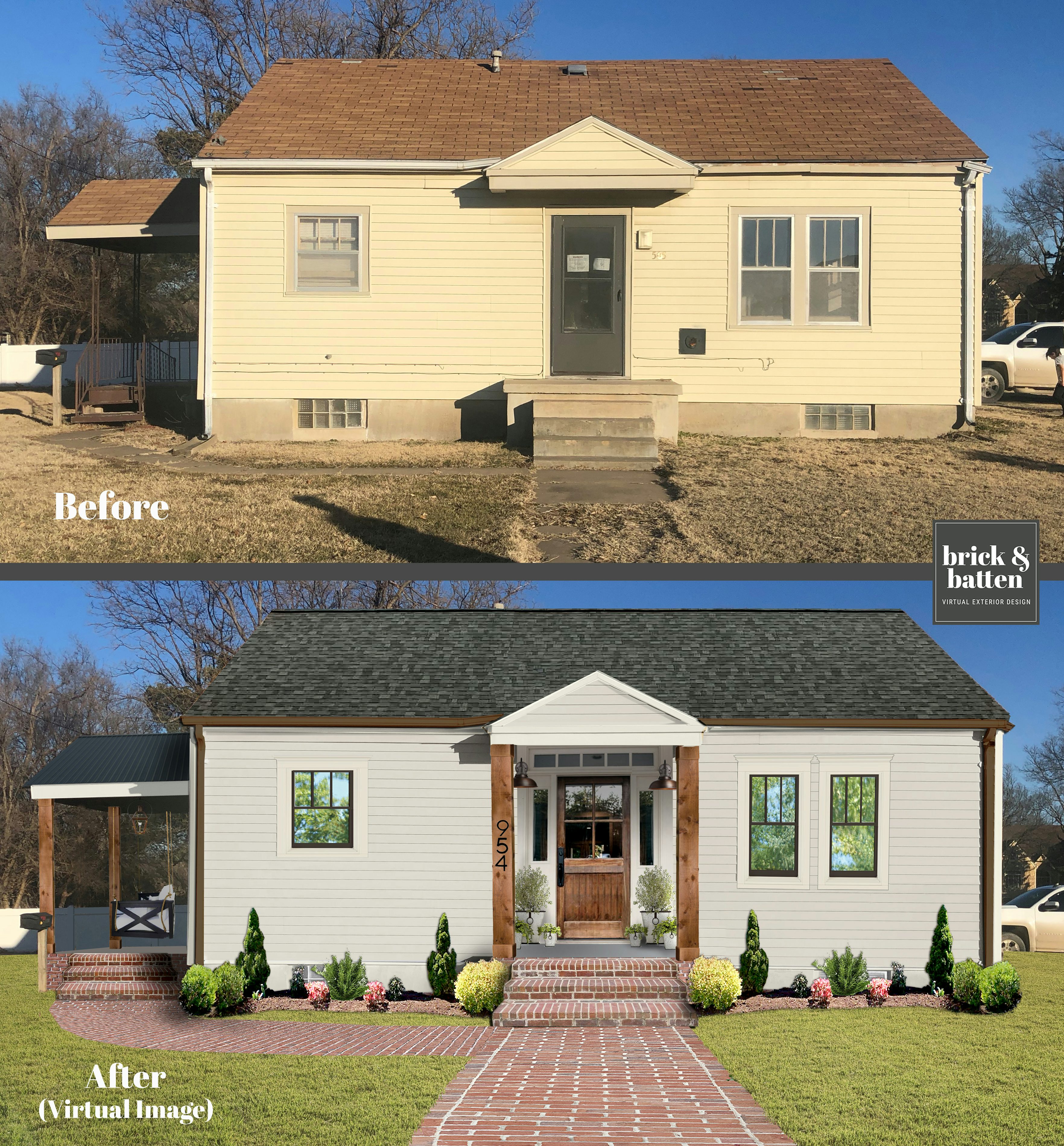 Before After Home Exterior Designs For Every Need Blog Brick Batten Before After Home Exterior Designs For Every Need Blog Brick Batten